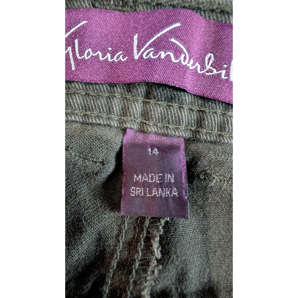 Gloria Vanderbilt Amanda Classic Fit Stretch Average Green Pants Size 14 NWT - Picture 2 of 12
